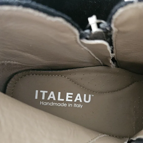 Italeau Foliana Waterproof Handmade Leather Suede Ankle Boots Size 38.5 US 8 - Picture 11 of 16